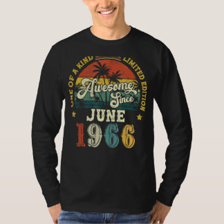 1966素晴らし年6月以来ヴィンテージ56誕生日 Tシャツ