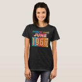 1966素晴らし年6月以来56歳56誕生日 Tシャツ (正面フル)