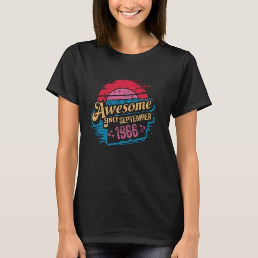 1966素晴らし年9月誕生日1966年9月 Tシャツ (正面)