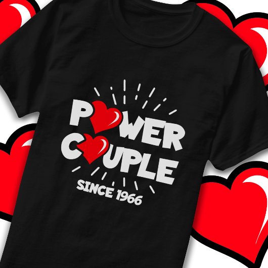 1966結婚した年かわいい結婚記念日 Tシャツ