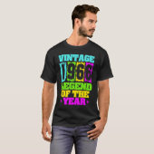 1966誕生日ヴィンテージ1966生まれおよび1966年に製造 Tシャツ (正面フル)