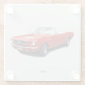 1966赤コンバーチブルガラスコースター ガラスコースター (裏面)