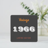 1966 ビンテージ 60歳の誕生日 招待状 パーソナライズ (スタンド正面)