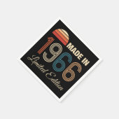 1966 限定版 60歳の誕生日 スタンダードカクテルナプキン (角)