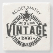 1966 60歳の誕生日 ヴィンテージ 完璧に熟成しました ストーンコースター (正面)