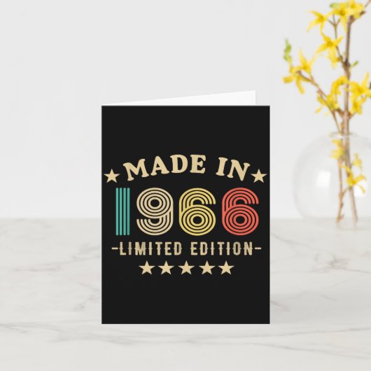 1966 60th Birthday,funny Retro 2026 Gift Him,dad,f カード (黄色い花)