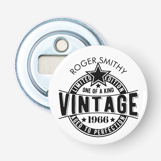 1966 60th Birthday Vintage Aged to perfection 栓抜き (正面)