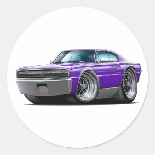 1966-67チャージャパープルカー ラウンドシール (正面)