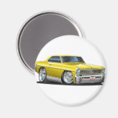 1966-67ノバイエローカー マグネット (正面/裏面)