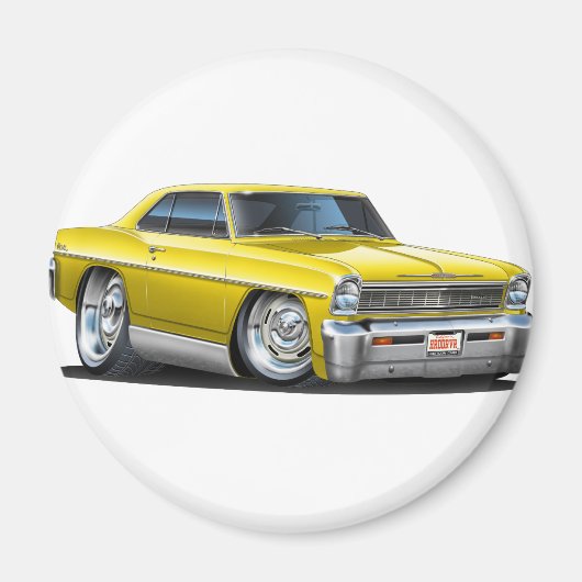 1966-67ノバイエローカー マグネット (正面)