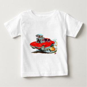 1966-67年のコルベットの赤車 ベビーTシャツ
