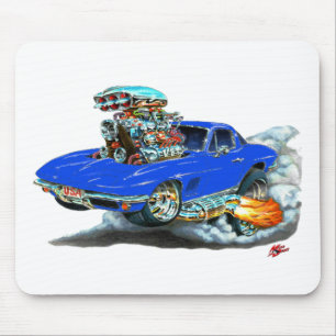 1966-67年のコルベットの青車 マウスパッド