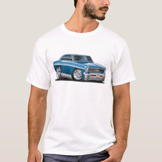 1966-67年の新星のティール(緑がかった色)車 Tシャツ (正面)
