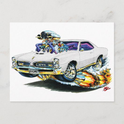 1966-67 GTOホワイトカー ポストカード (正面)