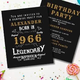 1966 Budget 60th Birthday Invitation Legend チラシ