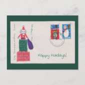 1966 Christmas First Day Cover | Antique Holiday ポストカード (正面)