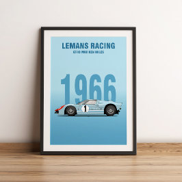 1966 GT40 MK2 ポスター