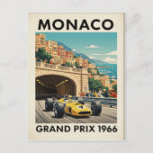 1966 Monaco Grand Prix Vintage ポストカード (正面)