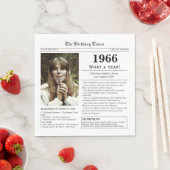1966 Newspaper Birthday card スタンダードランチョンナプキン (インサイチュ)