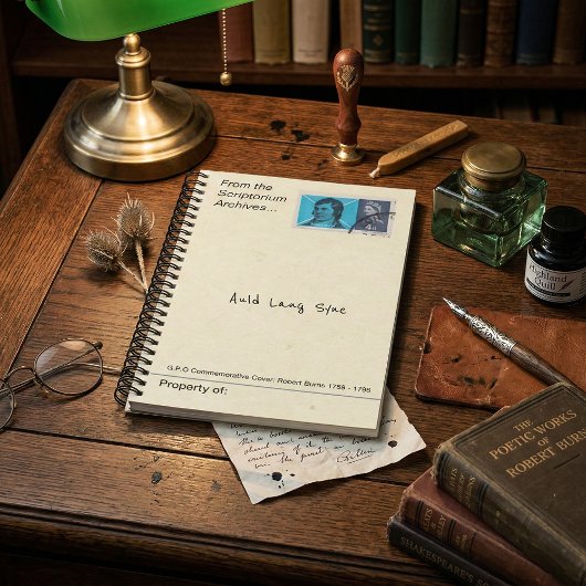 1966 Robert Burns Postage Stamp Antique Literary ノートブック