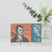 1966 Robert Burns Postage Stamp | Antique Literary ポストカード (スタンド正面)