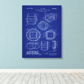 1966 Whiskey Container Art キャンバスプリント (インサイチュ (ウッドフロア))