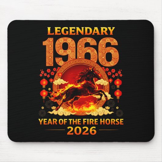 1966 Year Of The Fire Horse 60th Birthday Chinese  マウスパッド (正面)