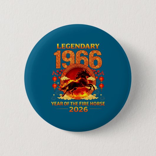 1966 Year Of The Fire Horse 60th Birthday Chinese  缶バッジ (正面)