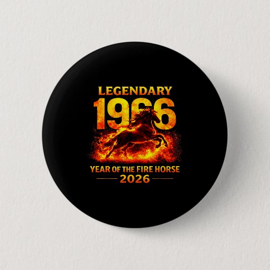 1966 Year Of The Fire Horse 60th Birthday Chinese  缶バッジ (正面)