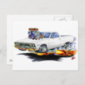 1967エルカミノホワイトトラック ポストカード (正面/裏面)