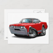 1967オールズカトラスレッドブラックカー ポストカード (正面/裏面)
