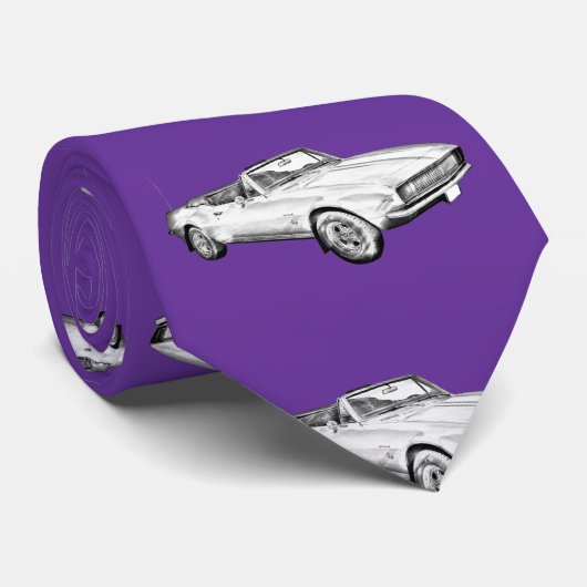 1967カマロのマッスルカーイラストレーション ネクタイ (ロール)