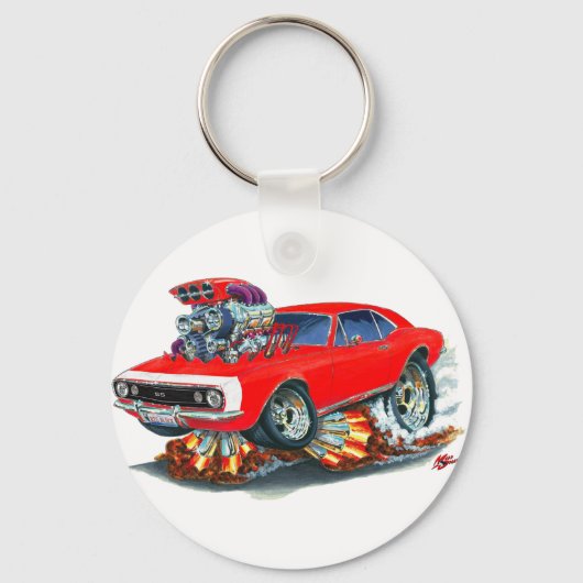 1967カマロSS紅白カー キーホルダー (正面)