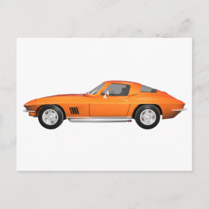 1967コルベットのスポーツカー:オレンジ仕上げ ポストカード