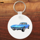 1967コルベットのスポーツカー：ブルーフィニッシュ： キーホルダー (正面)