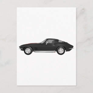 1967コルベットのスポーツカー:黒仕上げ: ポストカード