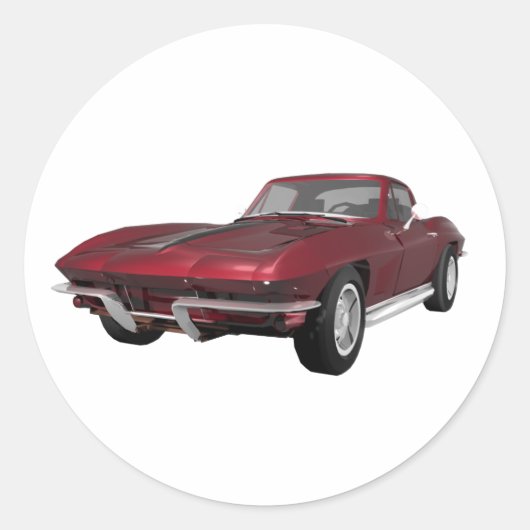 1967コルベット:スポーツカー:キャンディアップル仕上げ: ラウンドシール (正面)