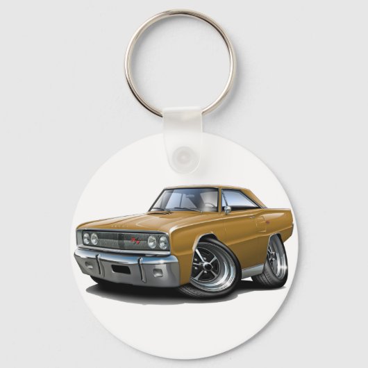 1967コロネットRT金ゴールド車 キーホルダー (正面)