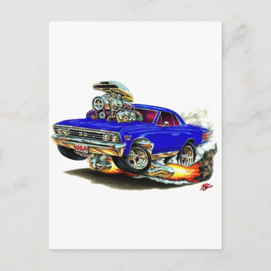 1967シベルダークブルーカー ポストカード (正面)