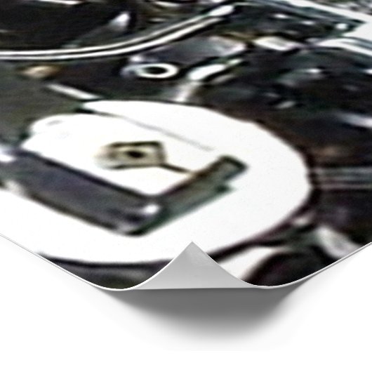 1967ショベルヘッドエンジンポスター ポスター (角)