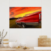 1967プリマス衛星コンバーチブルスカイファイヤー ポスター (キッチン)