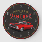 1967マッスルカーヴィンテージクラシック大時計 ラージ壁時計 (正面)