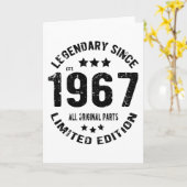 1967ヴィンテージ誕生日 カード (黄色い花)