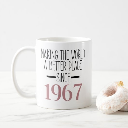 1967年お誕生日おめでとう 60歳 女性 曾祖母 コーヒーマグカップ (ドーナツ)