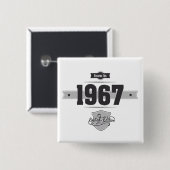 1967年に生まれて下さい(Dark&Lightgrey) 缶バッジ (正面&裏面)