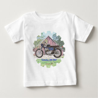 1967年のクラシックなオートバイYamaha ベビーTシャツ