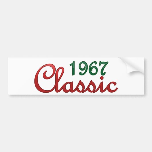 1967年のクラシック バンパーステッカー (正面)