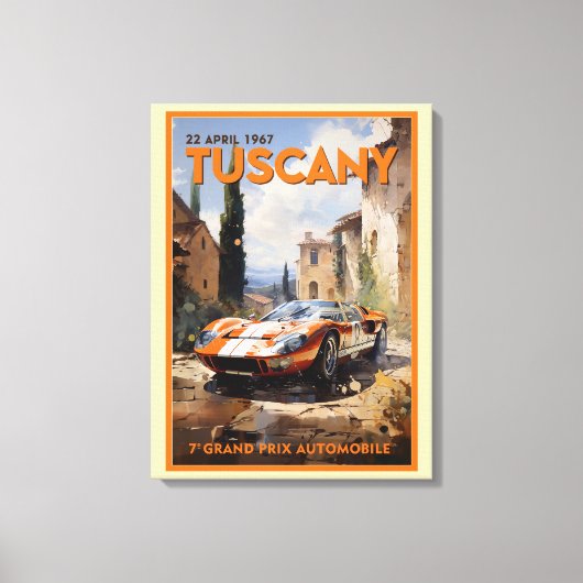 1967年のグランプリカーレース大会のポスター7 キャンバスプリント (正面)