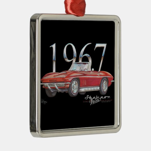 1967年のコルベットのアカエイのクリスマスのオーナメント メタルオーナメント (右)