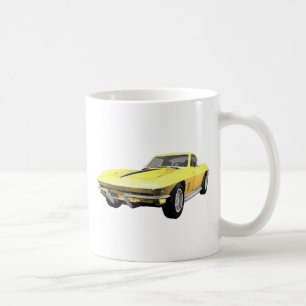 1967年のコルベットのスポーツ・カー: 黄色い終わり コーヒーマグカップ